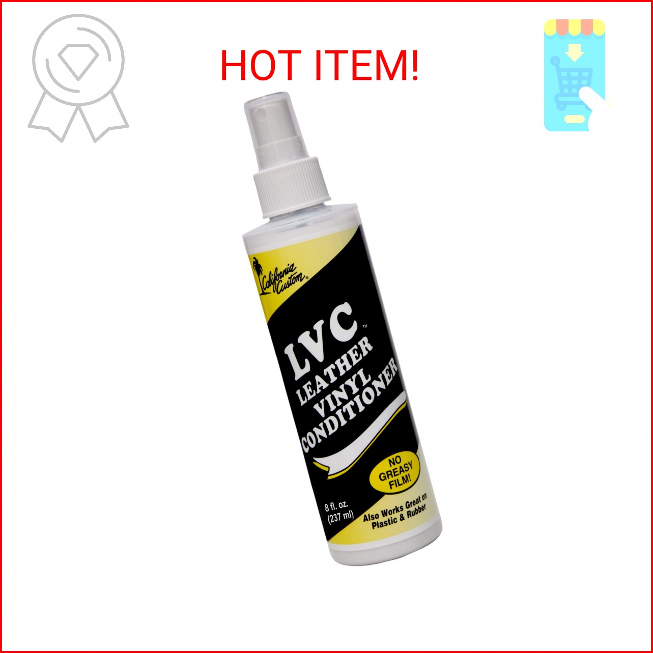 CALIFORNIA CUSTOM – Leather Vinyl Conditioner LVC, Protect Your Leather, Rubber,