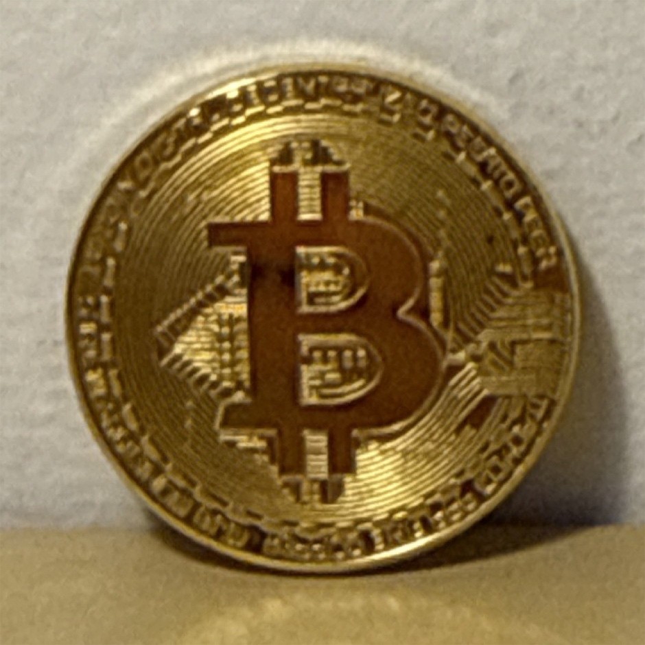 1 Oz Copper Physical Bitcoin Collectible Token, Cryptocurrency Theme