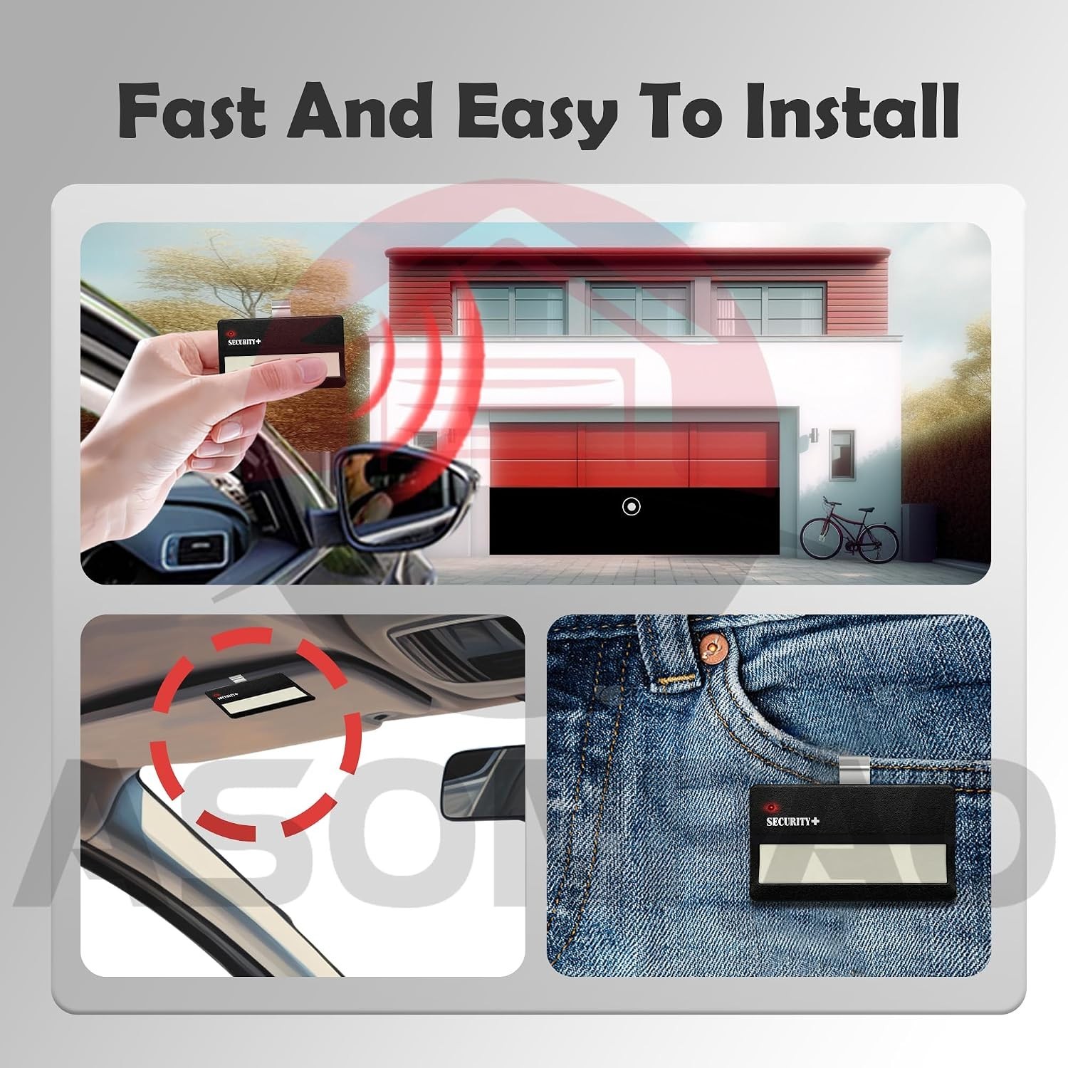 Convenient 2-Pack LiftMaster Garage Remotes with Easy Programming & 164 Ft Range