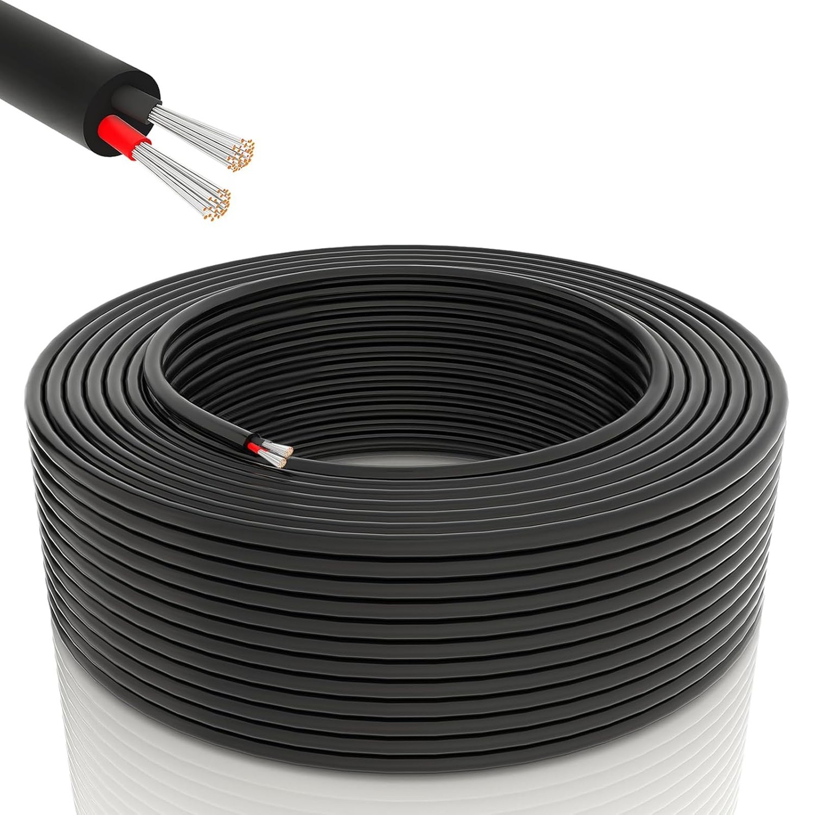 14 Gauge Electrical Wire 2 Conductor Tinned Copper UL Certified 100FT Stranded