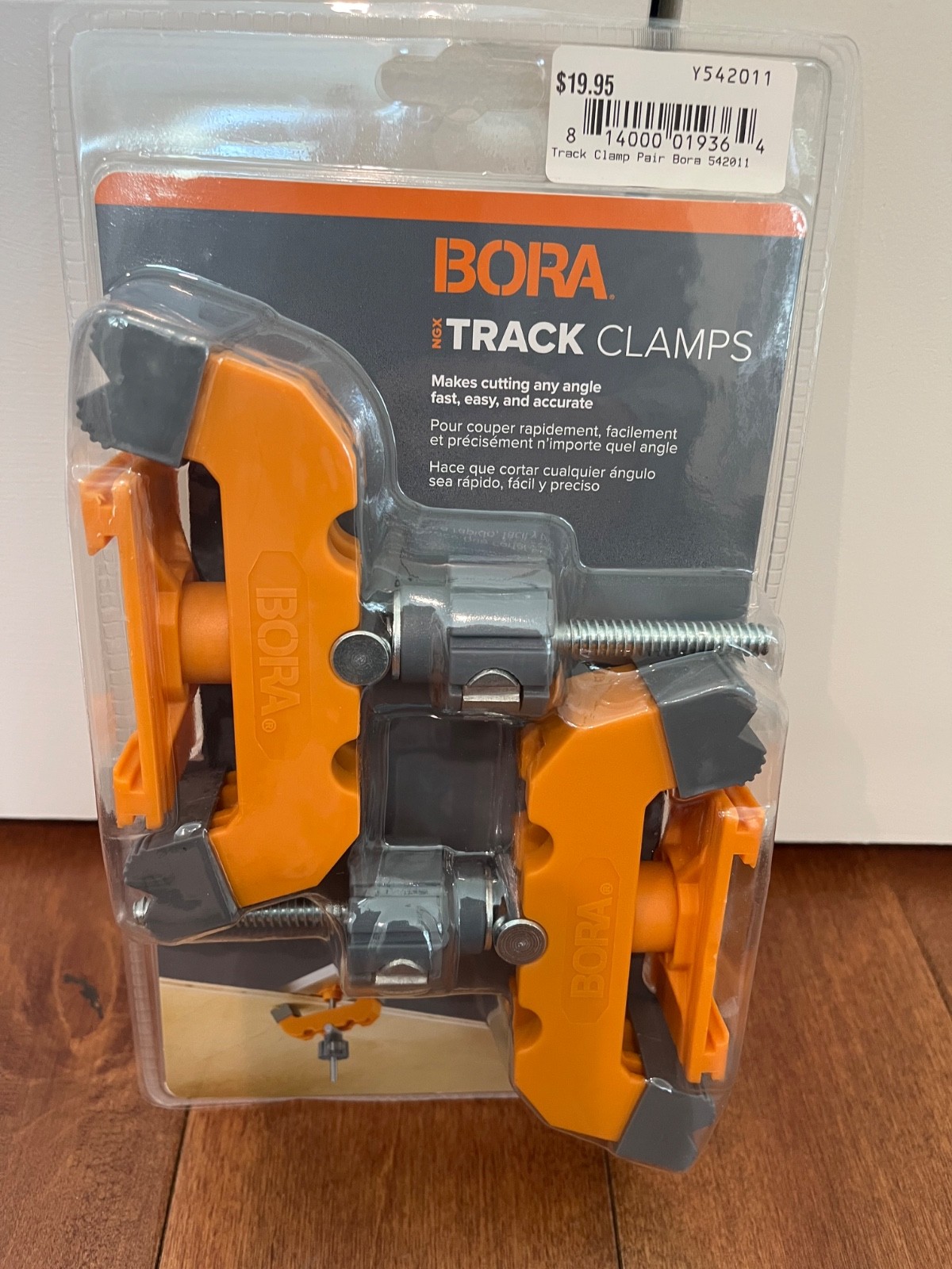 BORA 542011 PORTAMATE TRACK CLAMPS FOR WTX / NGX EDGE SAW GUIDE (2 PACK)