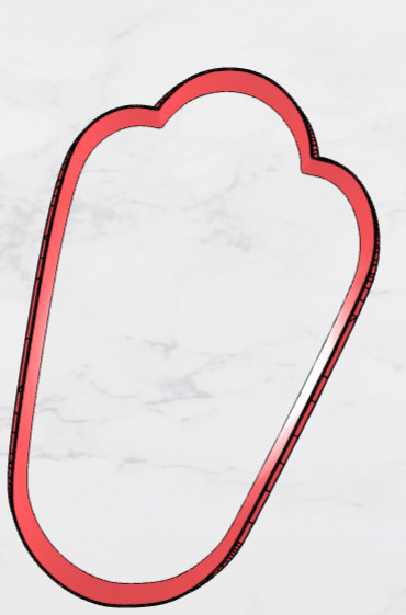 Bunny Foot 3D Printed Cookie Cutter