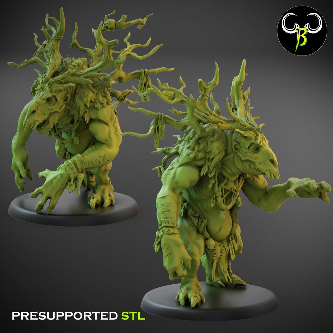 2 Wendigore, Monstrous Creatures 3D Printed ClayBeastCreation
