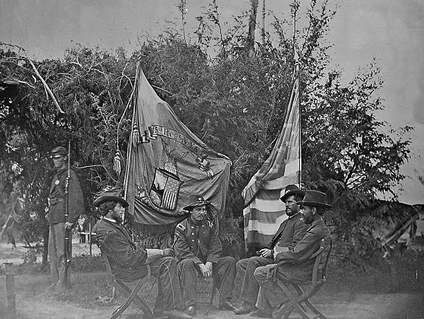 Officers Of The 15Th Ny Engineers Virginia 1863 CIVIL WAR PHOTO
