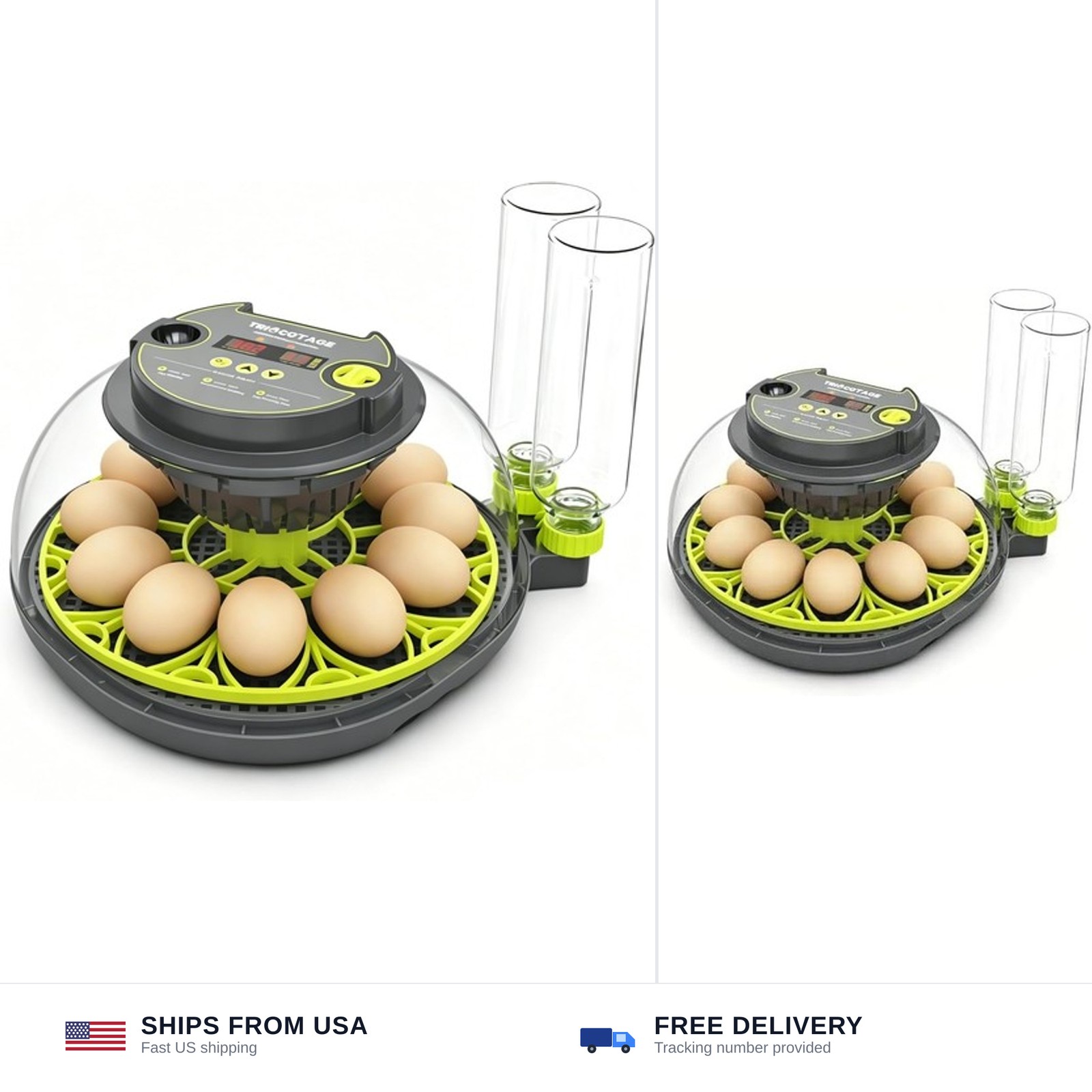 Incubators for Hatching Eggs 12 Egg Incubator with Automatic Egg Turning and ...