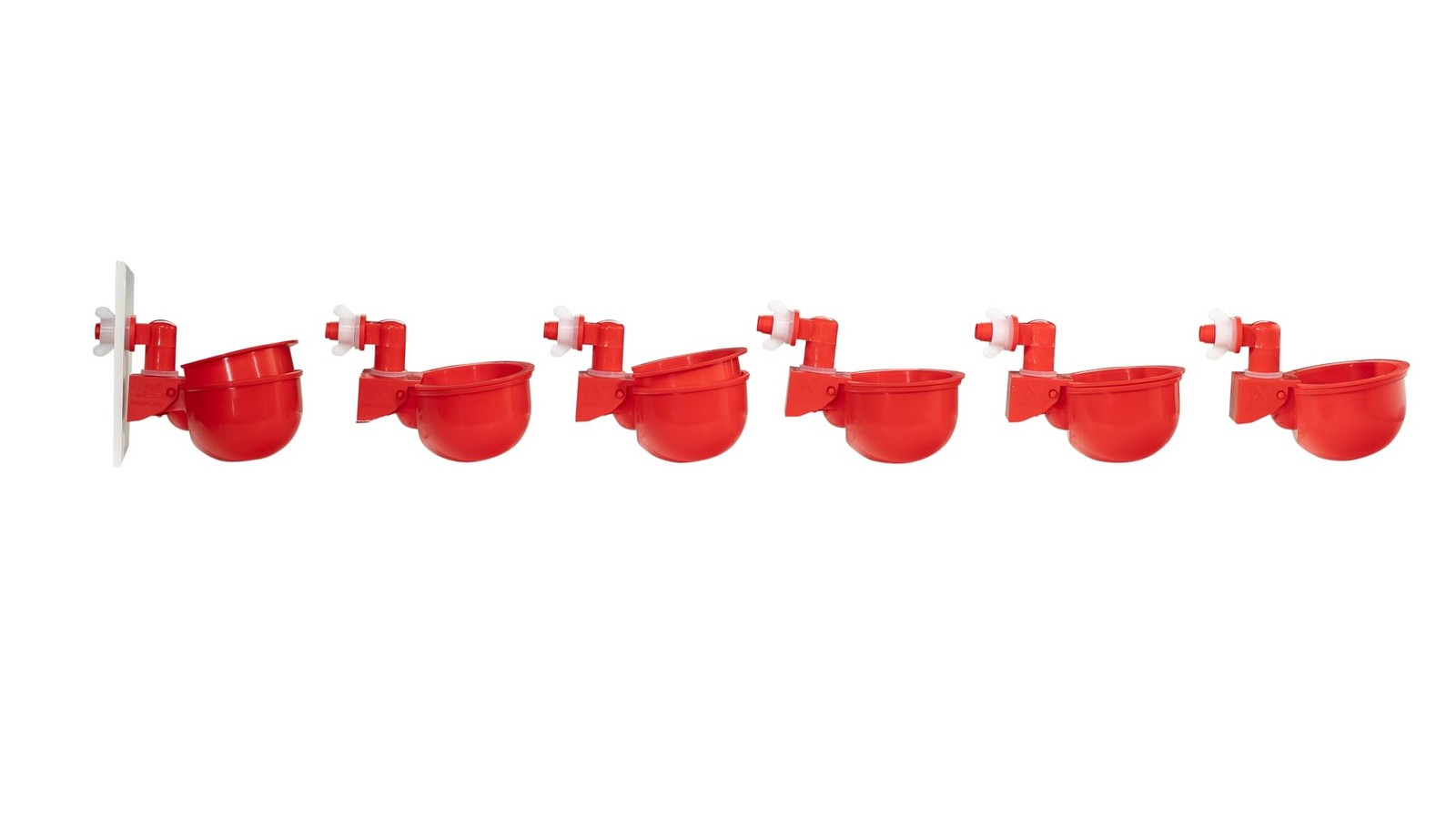 Chicken Water Cup Waterer Kit for Poultry - Pack of 6 + One Extra for Free (T...