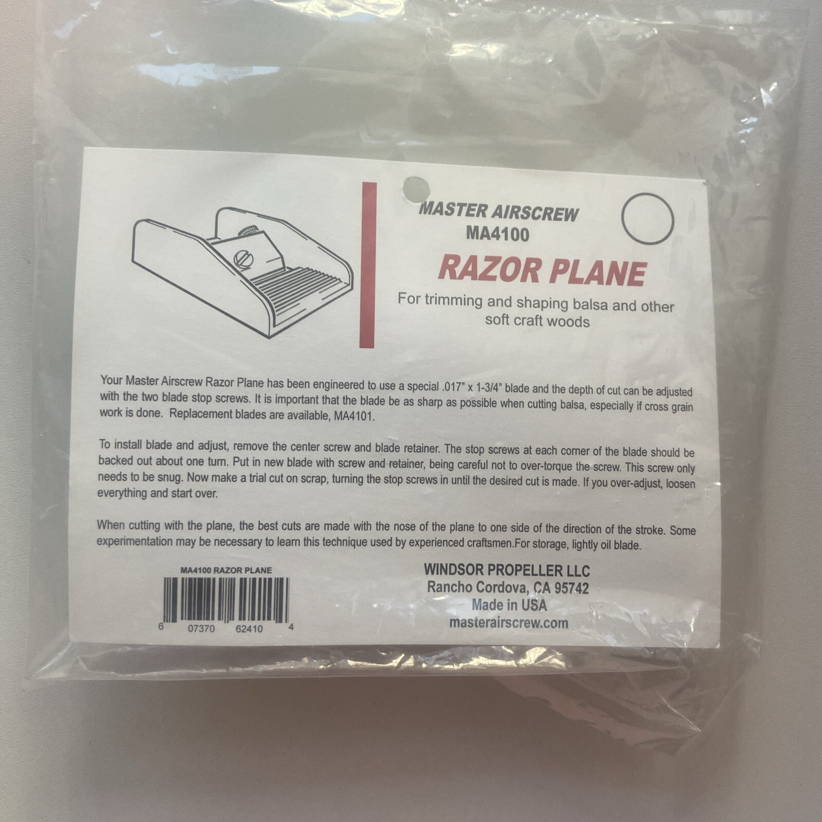 Master Airscrew Razor Plane [MAS4100]