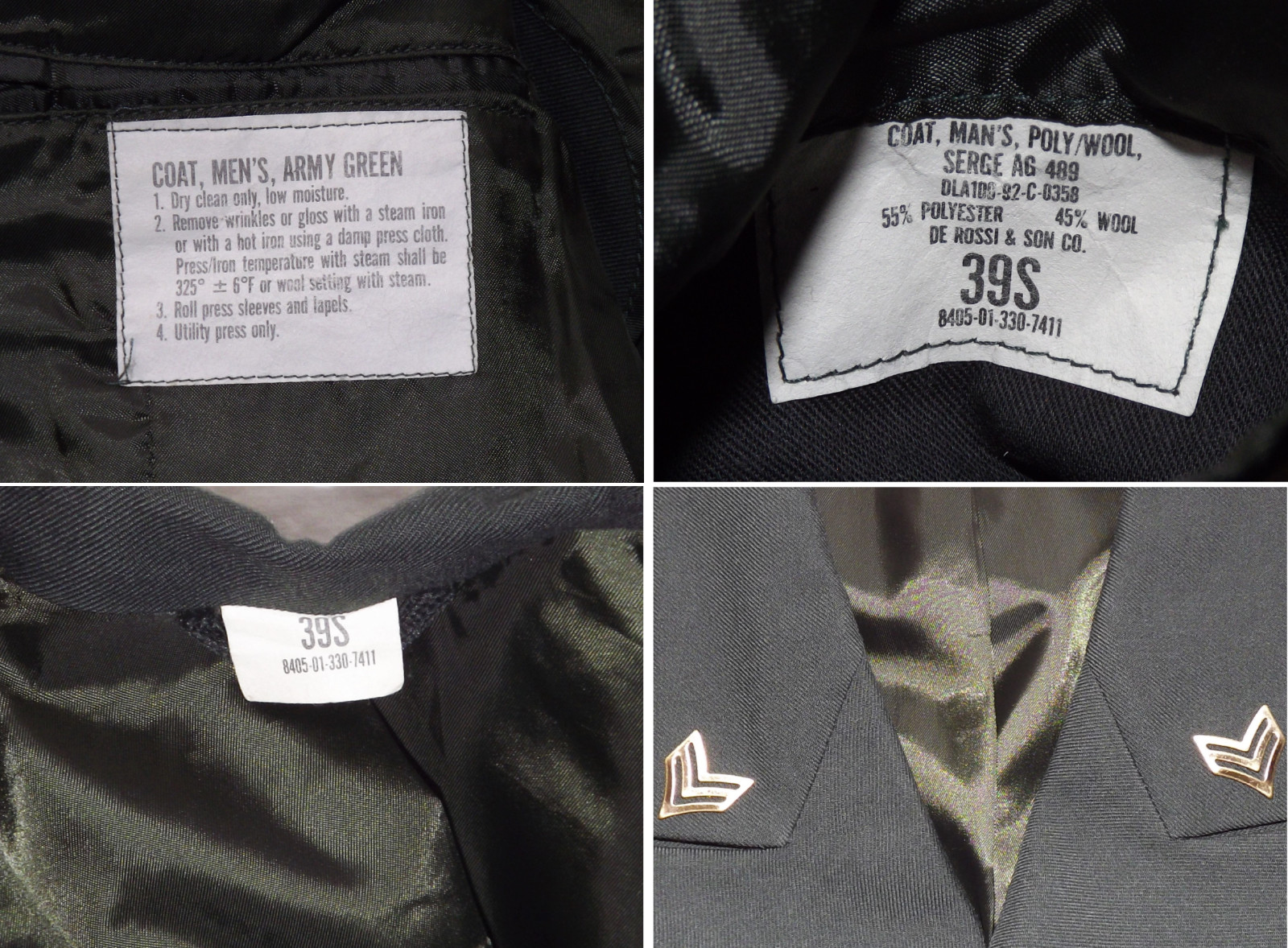 US ARMY MILITARY WOOL Uniform Green Blazer Jacket Gold Eagle Buttons
