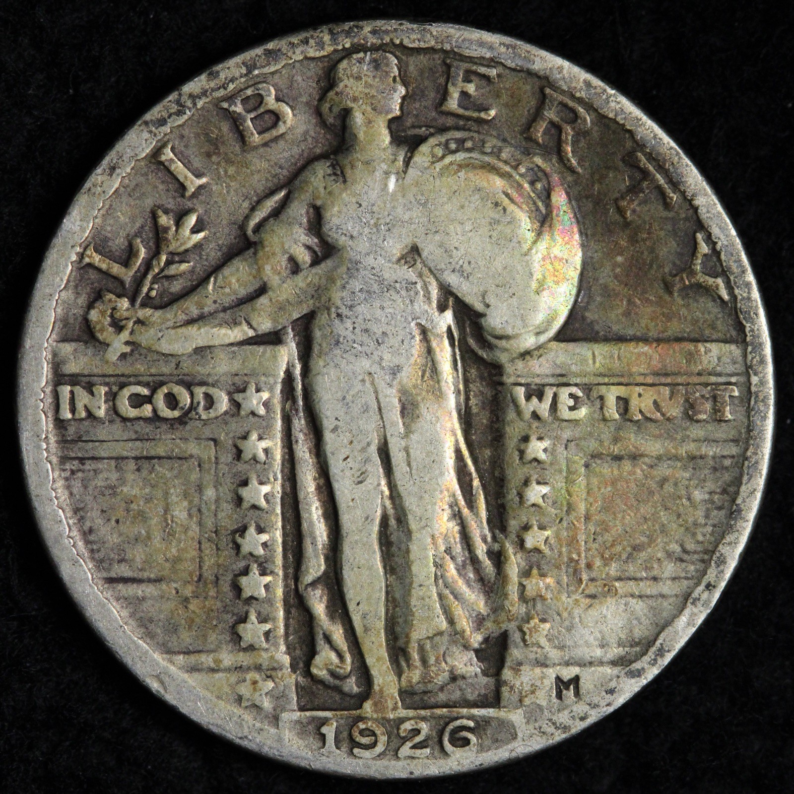 1926 Standing Liberty Silver Quarter FINE TONED E247 JIOS