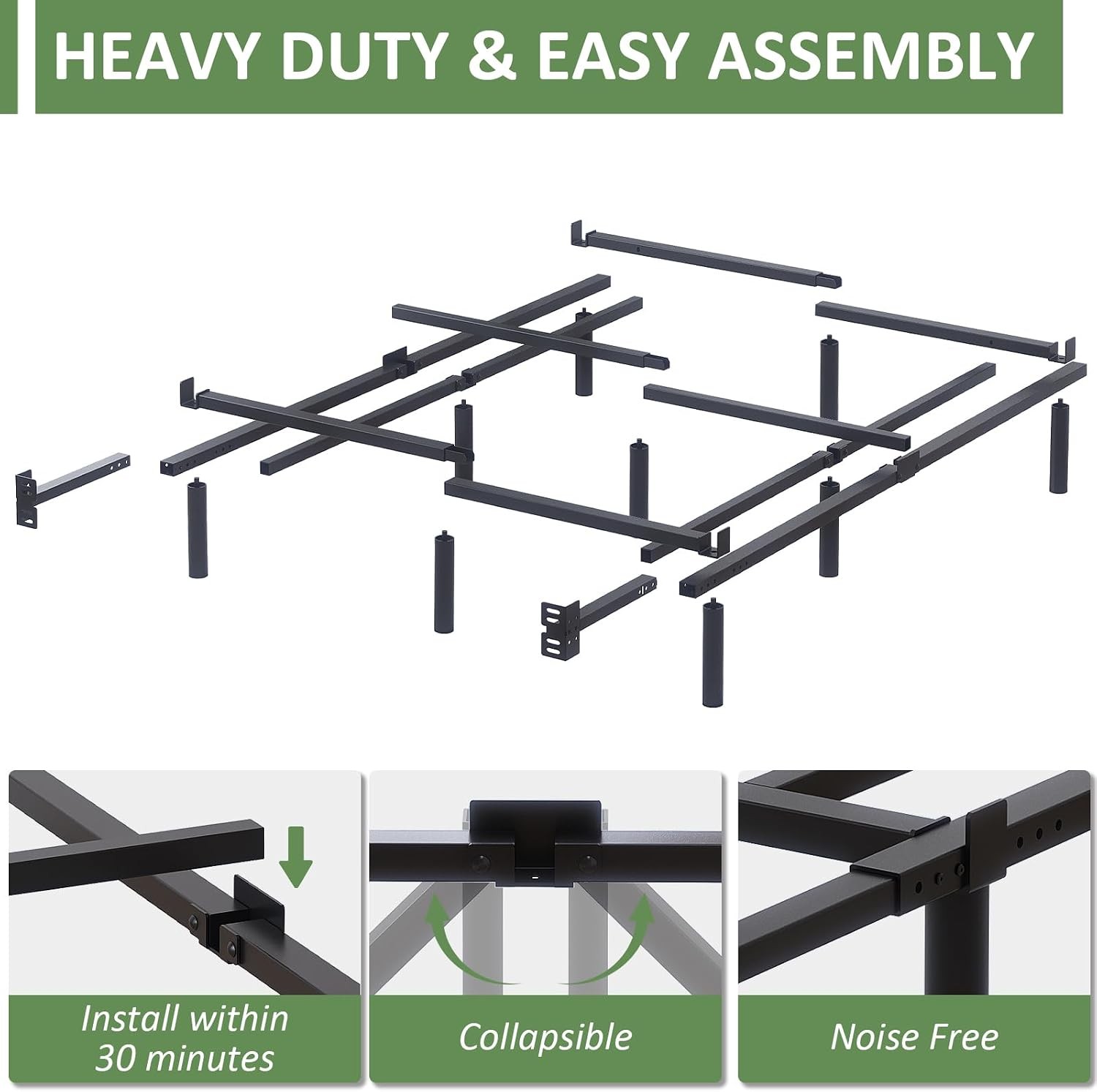 Queen Metal Bed Frame 7 Inch Low Heavy Duty Platform Bed Frames Queen Size