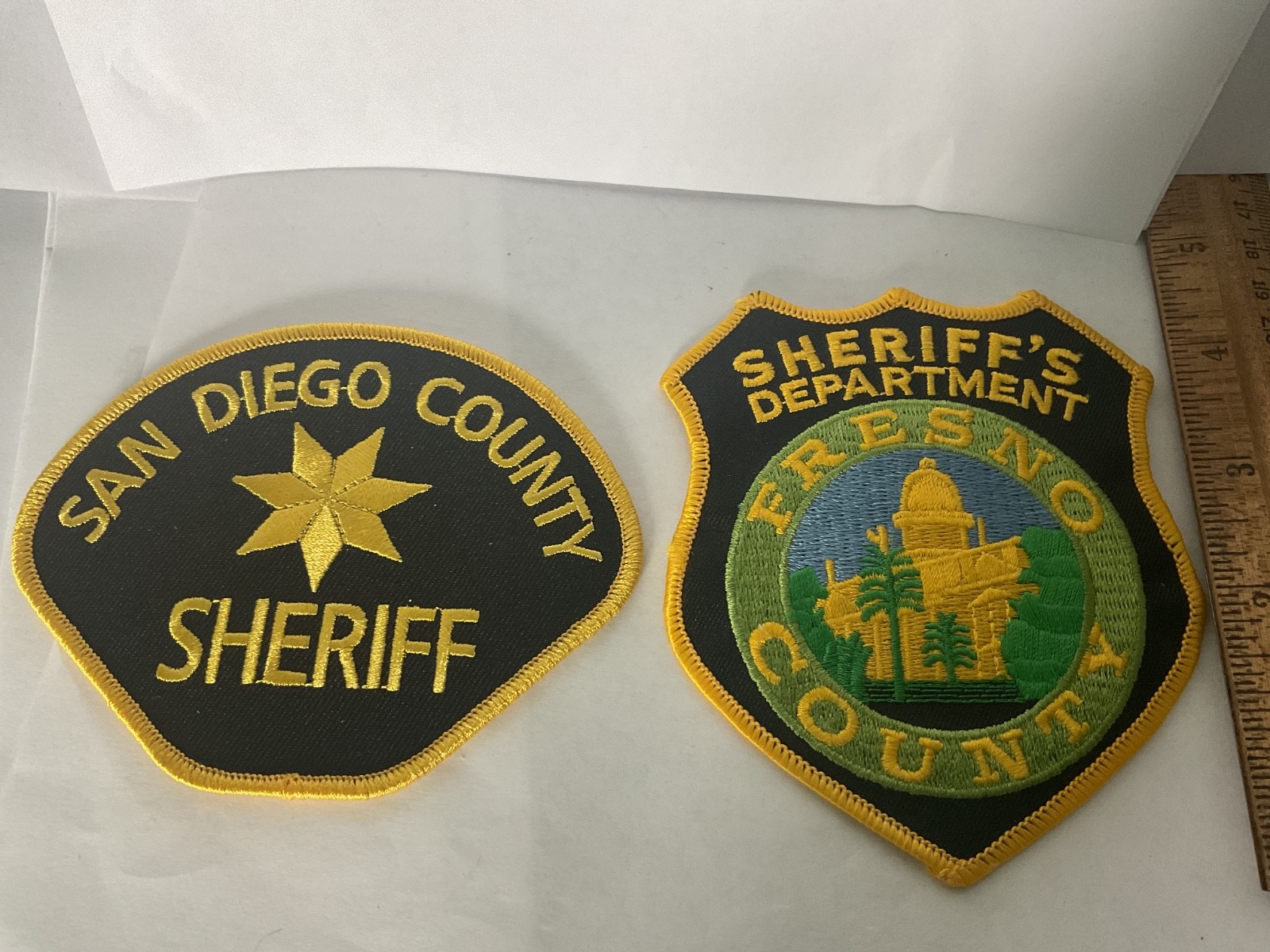 Santa Cruz County  Sheriff and San Diego County Sheriff California  Patch Set