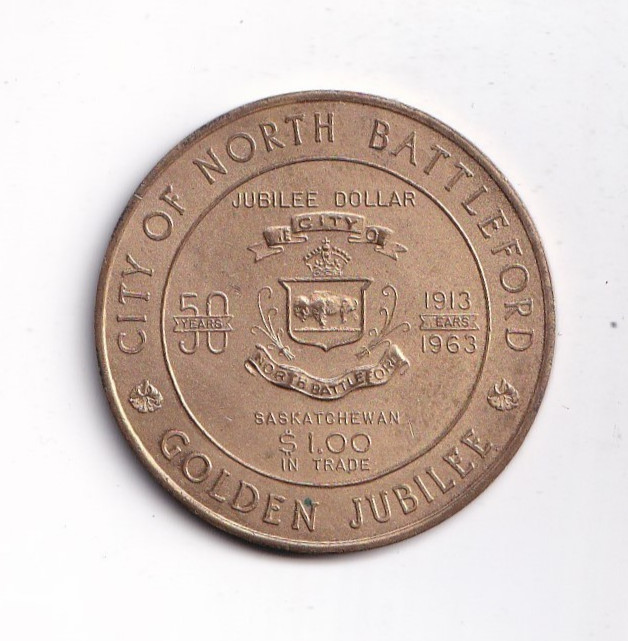 Canada  Rare Saskatchewan Dollar 1963 North Battleford Golden Jubilee (N#464555)