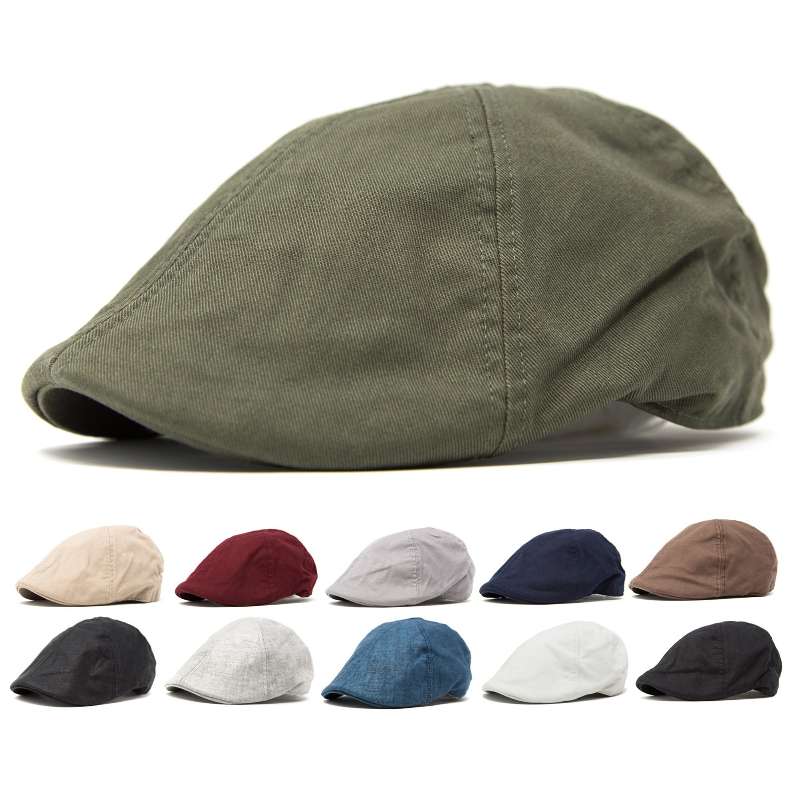 Classic Cotton Duckbill Gatsby Cap Newsboy Ivy Hat Golf Hat Casual Cabbie