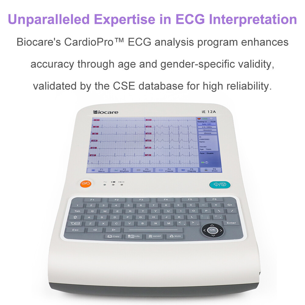 12 channel ECG Machine with interpretation for advisory diagnosis FDA approved