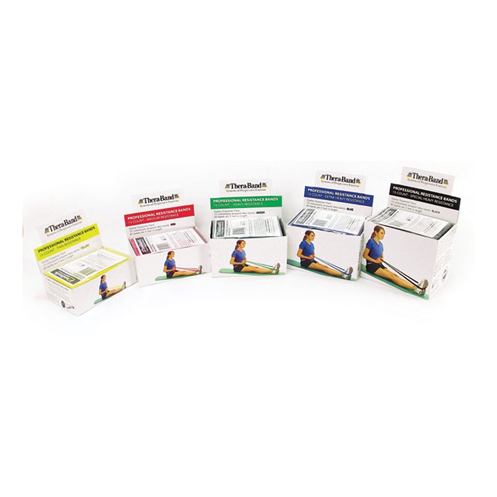 MILS Thera-Band Starter Dispenser Pack, Blue, X-heavy, 15 Per Box