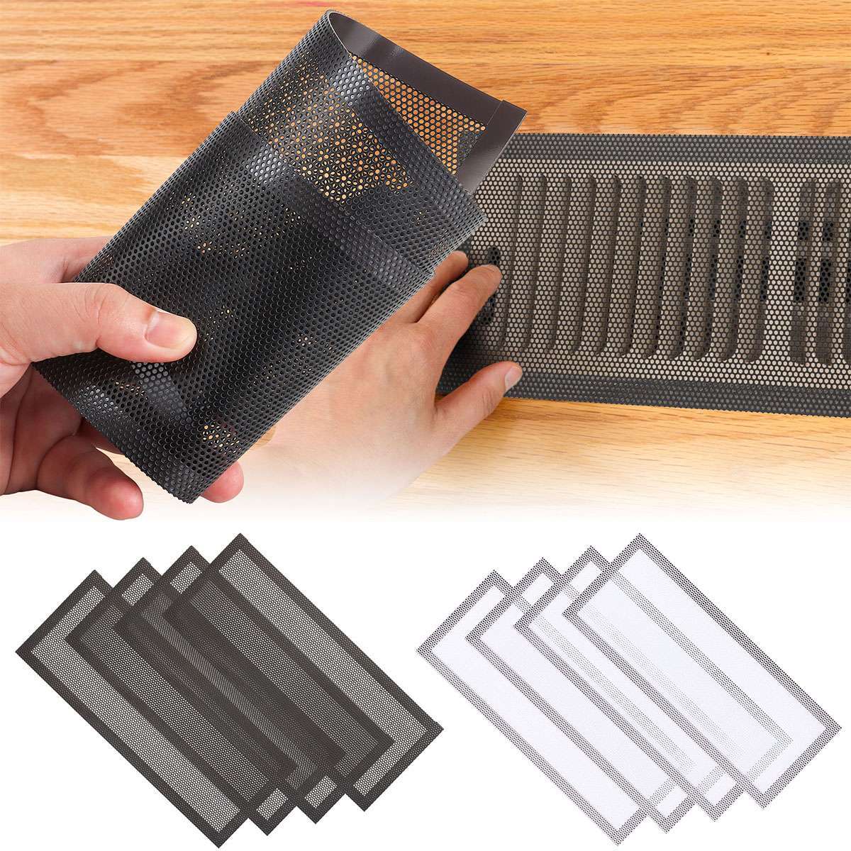 4Pcs Magnetic Vent Cover Magnetic Air Screen Register Trap Rectangle Floor Mesh