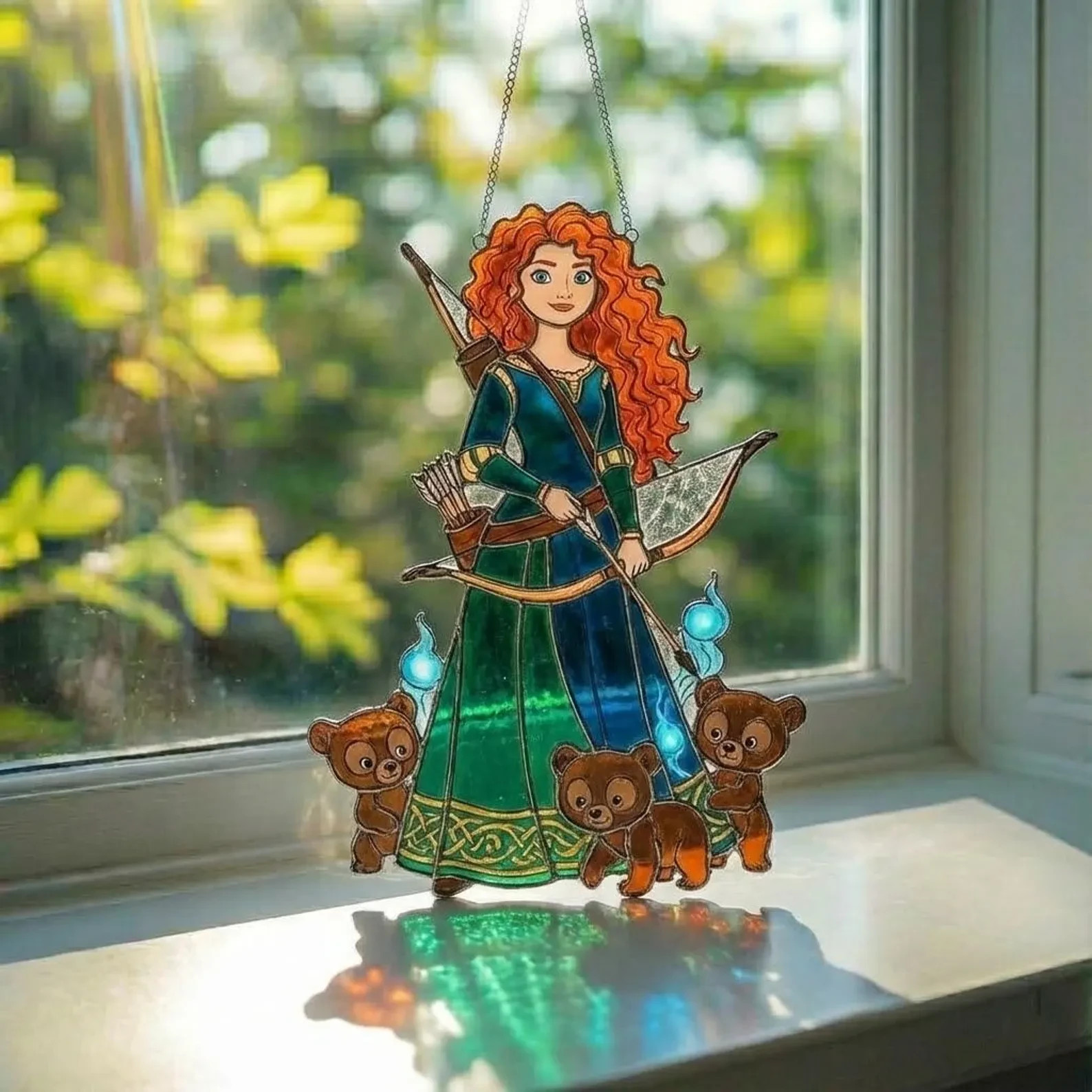 Personalized Princess Merida Window Acrylic Suncatcher, Gift for Decor Window