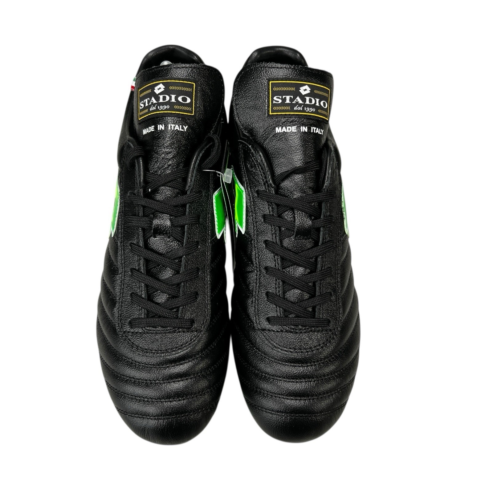Lotto Stadio OG II FG 50 Years Black Green Leather Soccer Cleats Men's Sz 8 - 11