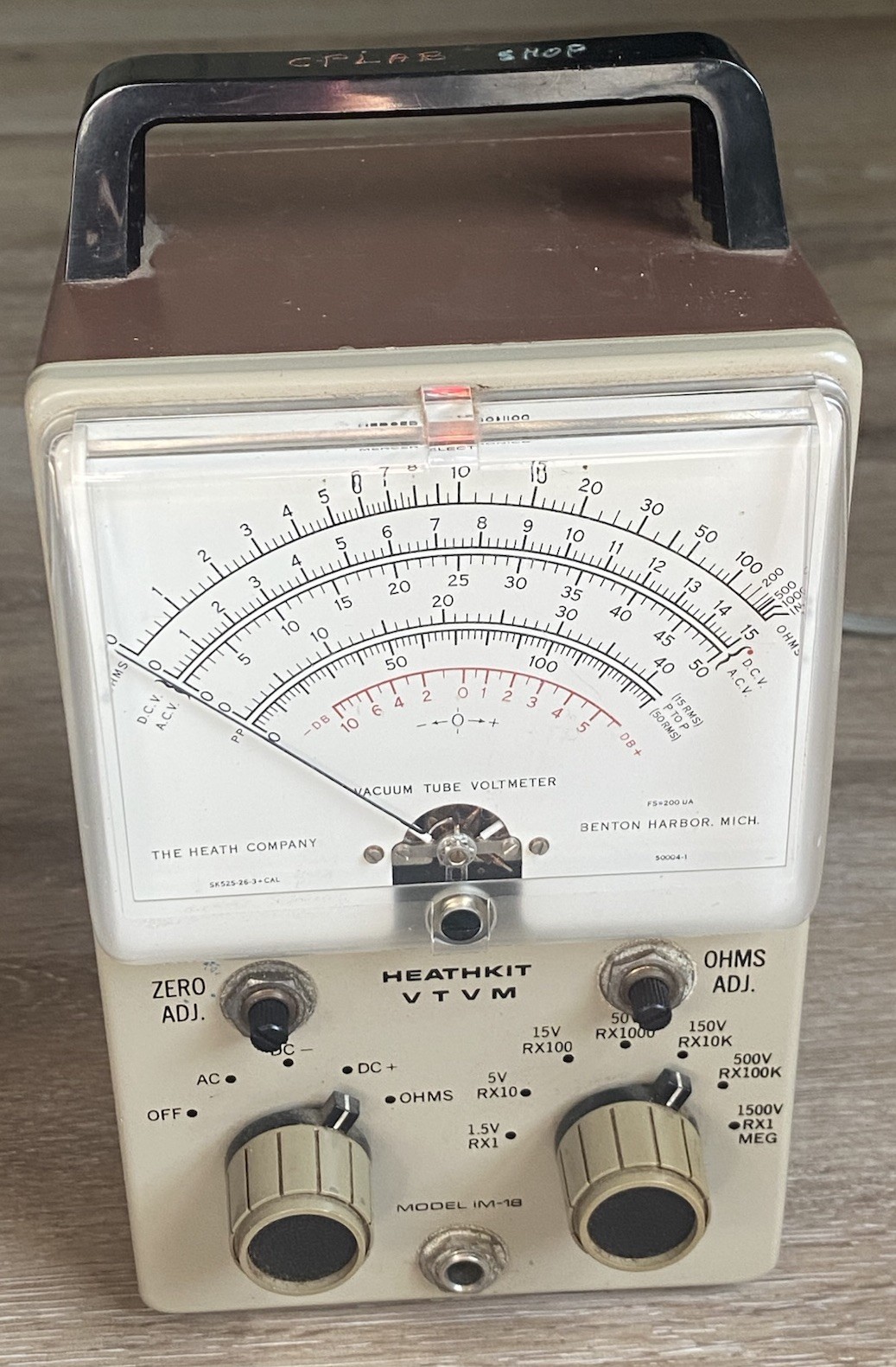 Heathkit IM-18 VTVM with Probes The Heath Company Benton Harbor