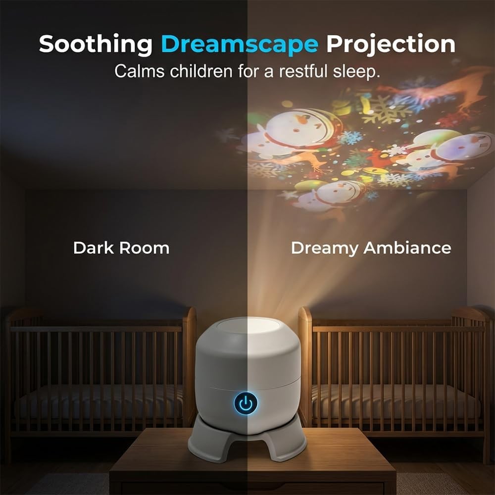 360° Rotating LED Ocean Wave Projector Night Light, Multi-Angle Base