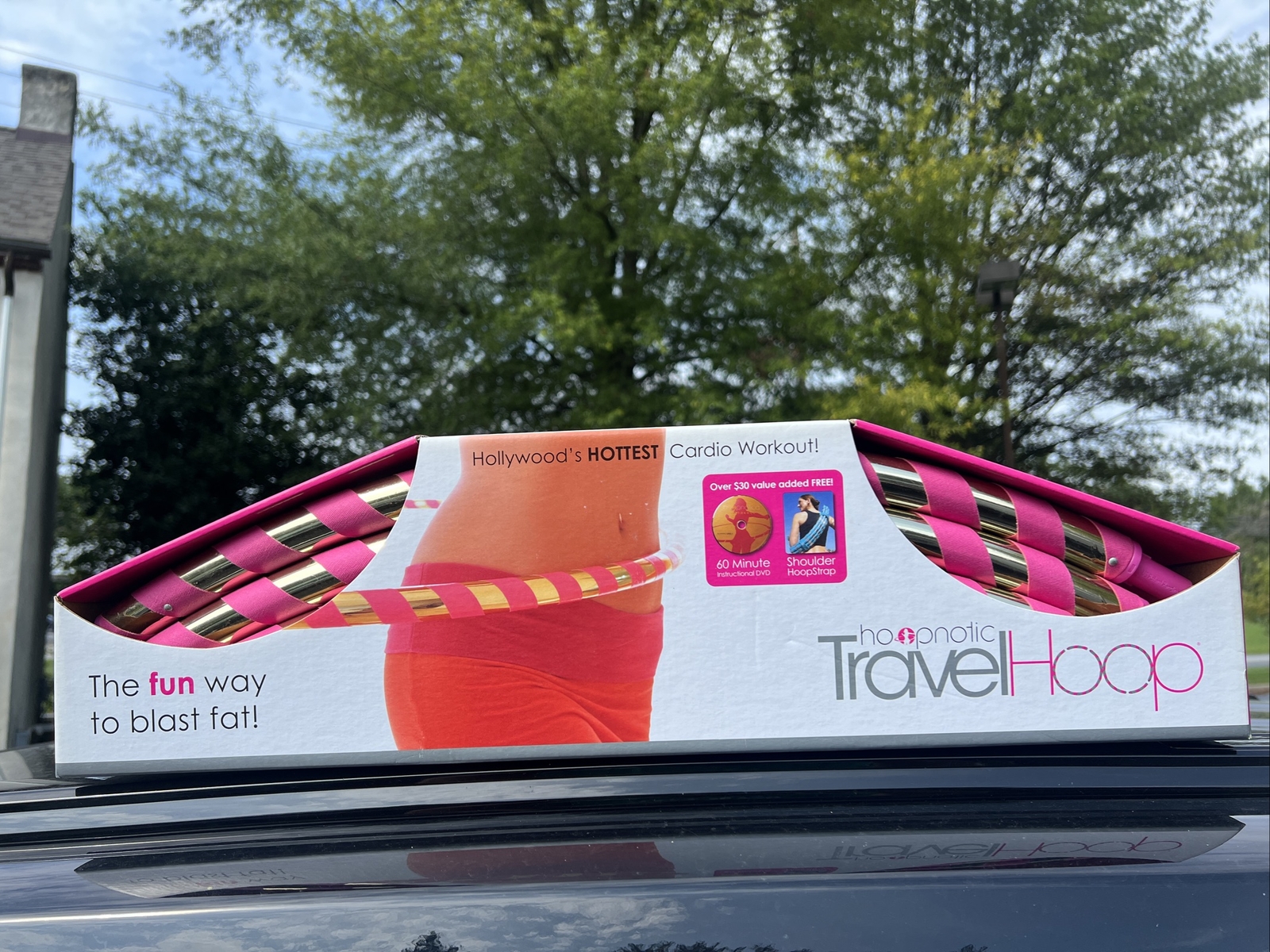NEW Hoopnotic Travel Hoop Cardio Workout Dance Exercise Pink/Gold Sealed Hula
