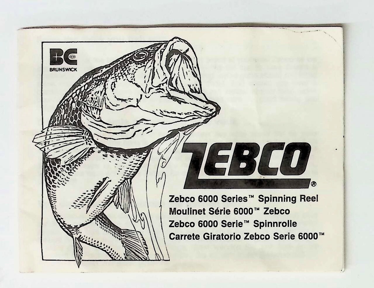 Zebco 6000 Series Information use Booklet