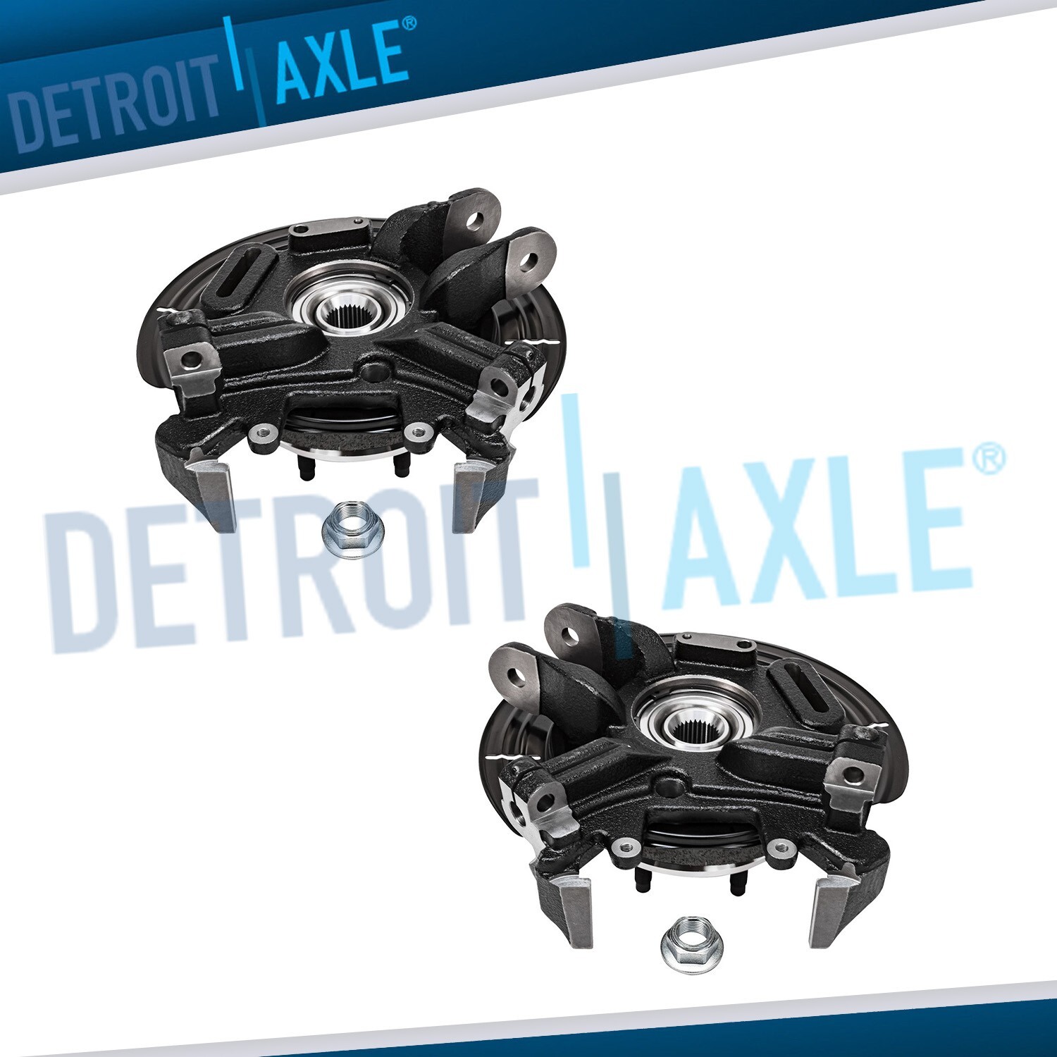 Pair Rear Steering Knuckle & Wheel Hub Bearing Assembly for Explorer Mountaineer