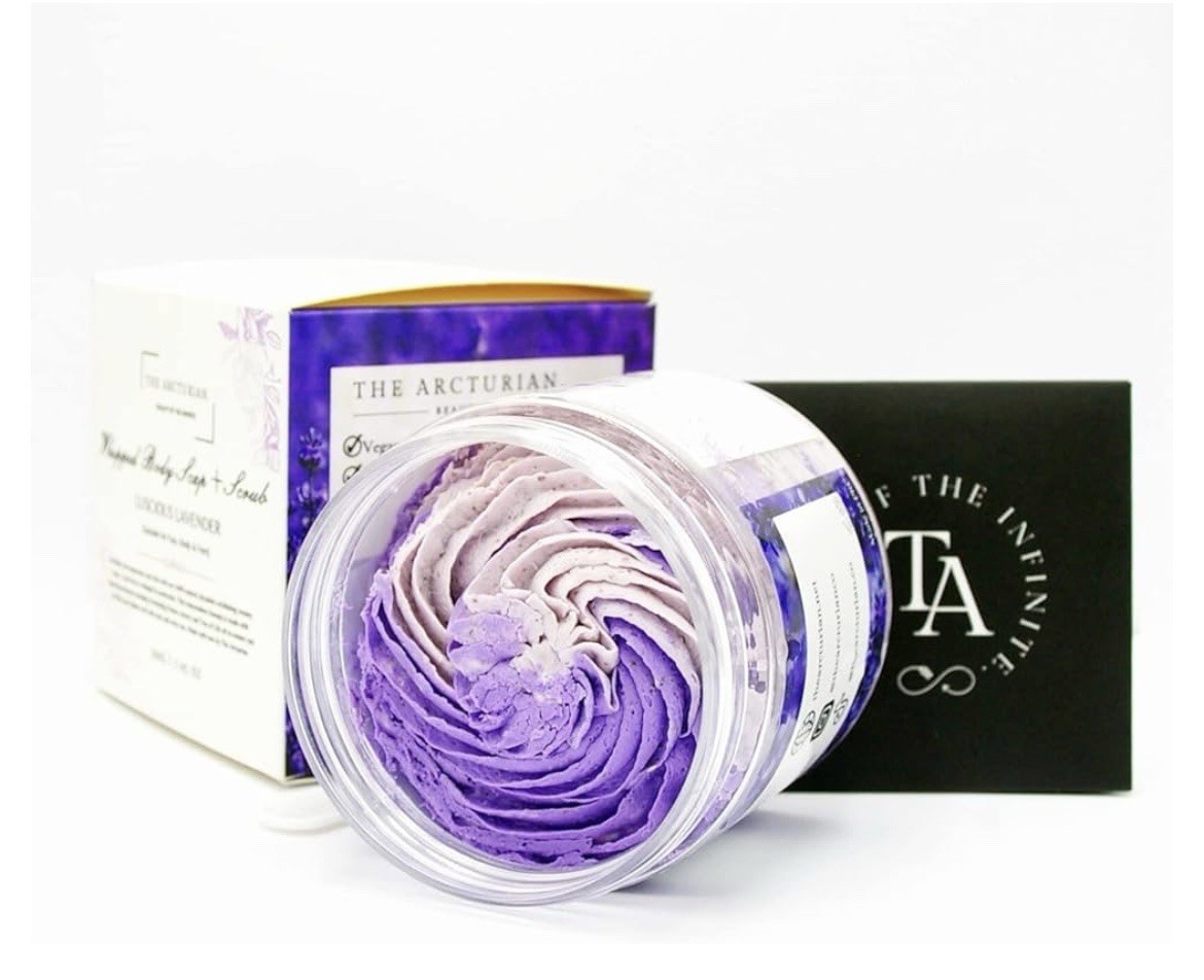 The Arcturian Whipped Soap & Scrub Luscious Lavender Face/Body Free Shipping