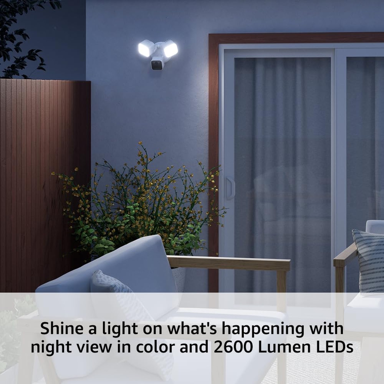 Blink Wired Floodlight Camera, Smart security camera, 2600 lumens, HD live vi...