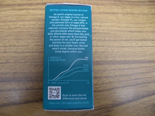 iwi Made from Algae Omega 3 Epa & Dha 60 Mini Softgels Exp 3/2026