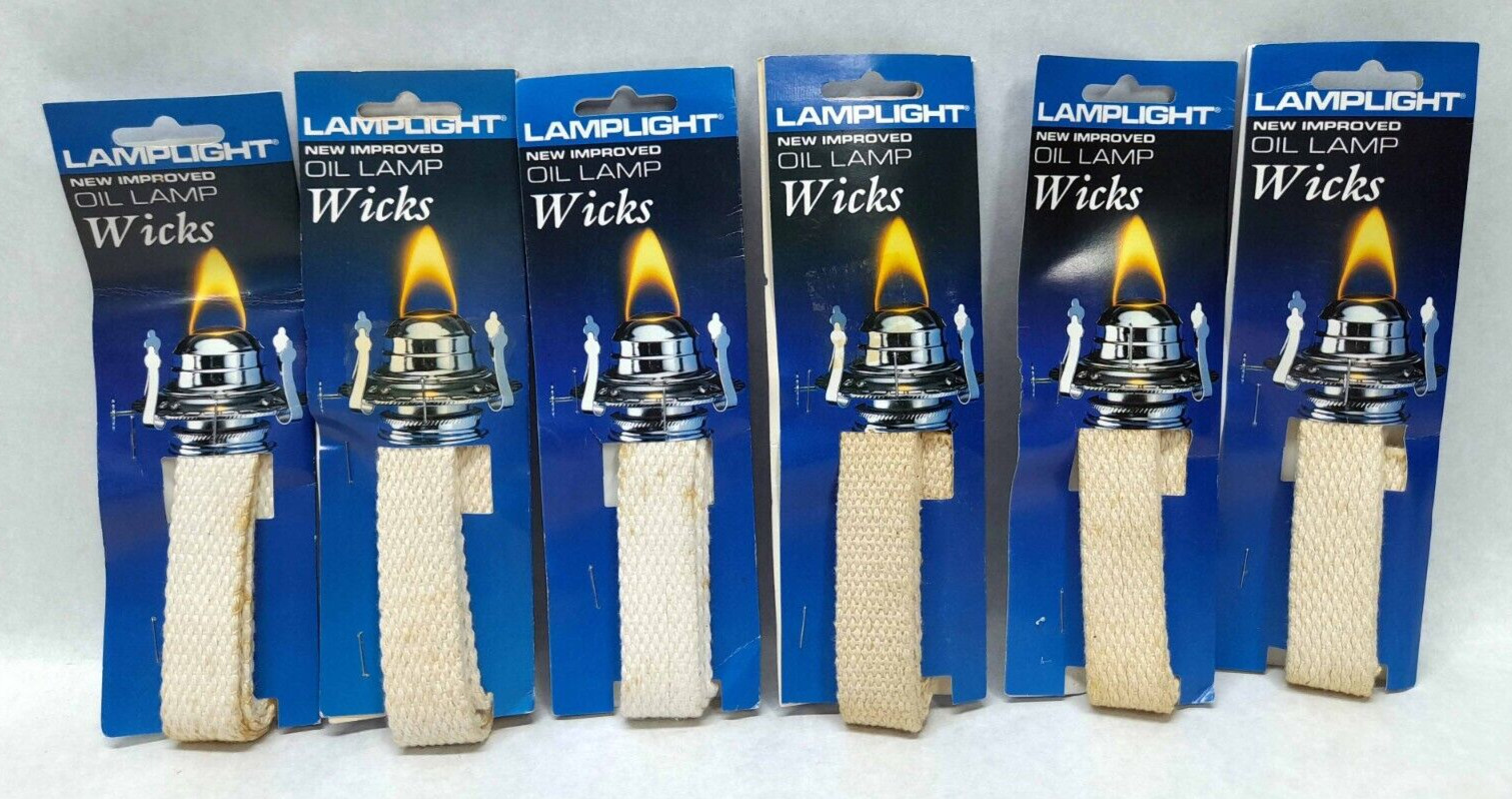 Lamplight Oil Lamp Wicks B9996 - Lot of Six 3 Count Packs - New Old Stock