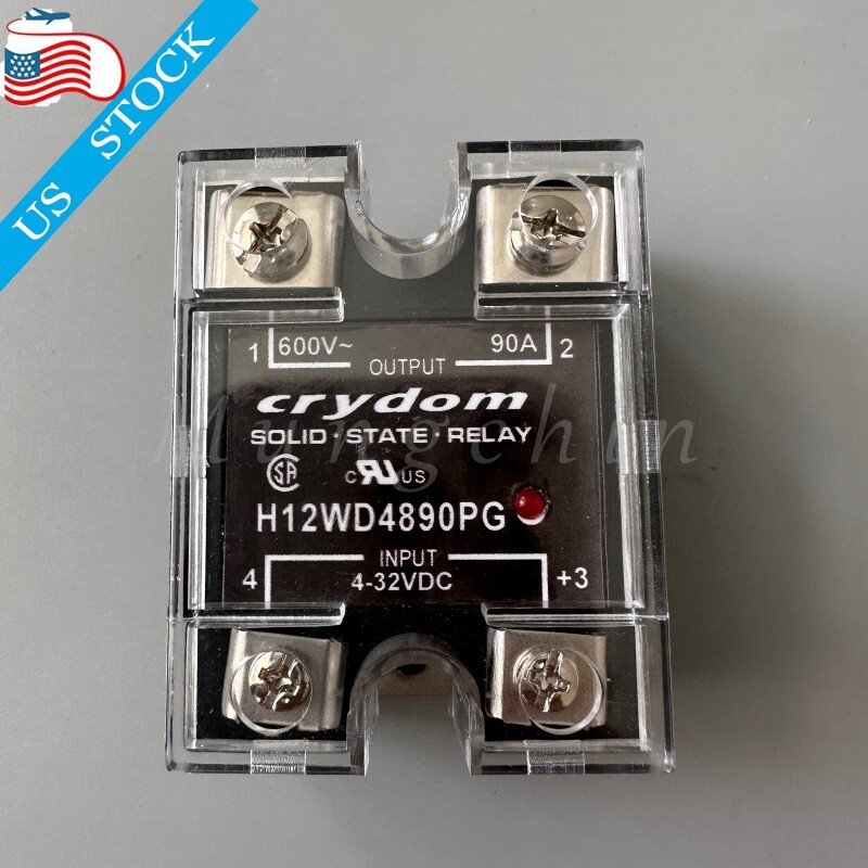 For Crydom H12WD4890PG SSR Solid State Relay Input: 4-32VDC Output: 600VAC 90A