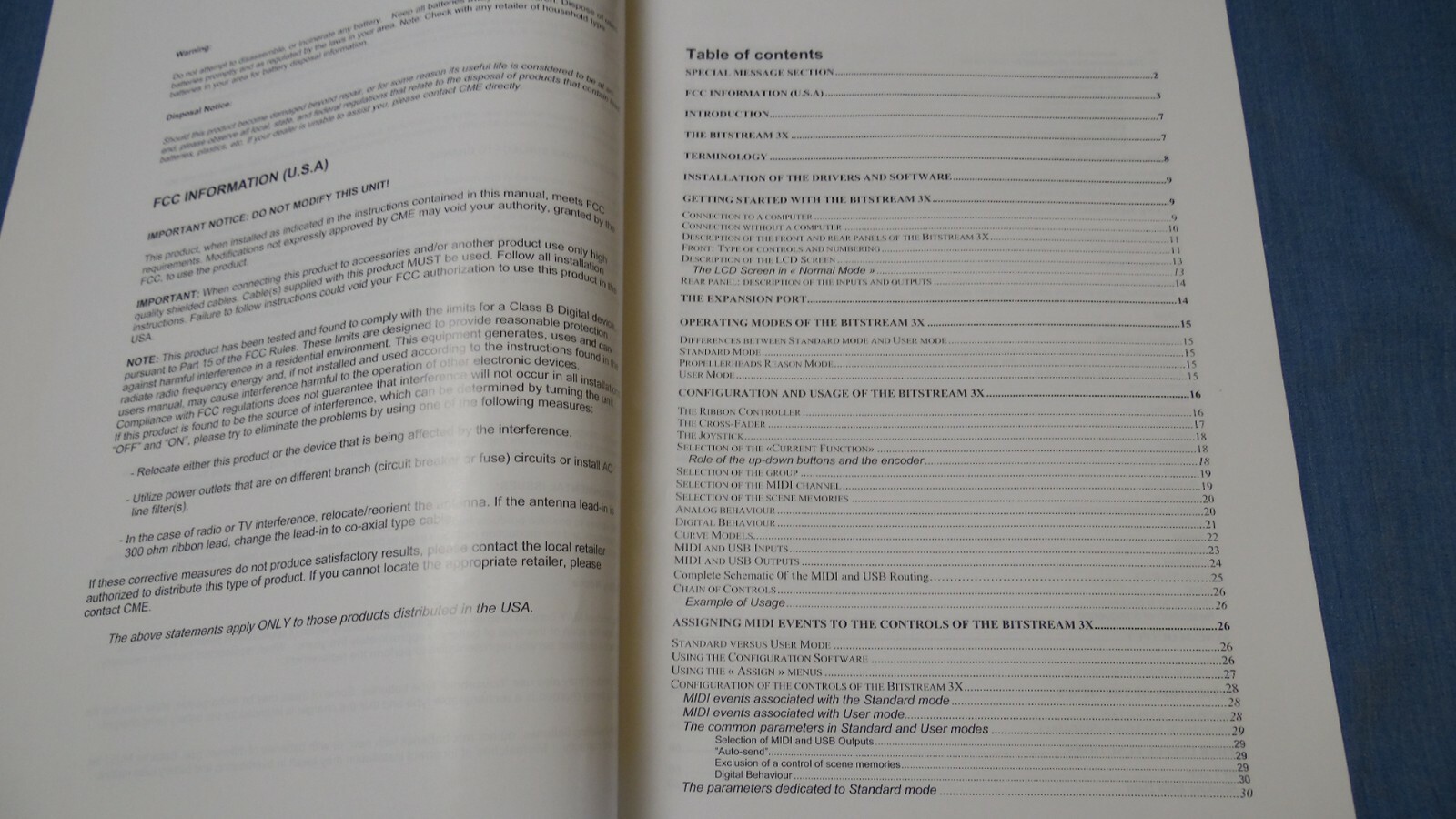 MANUAL ONLY Bitstream 3X MIDI Controller Wave Idea REPLACEMENT USER MANUAL V1.3