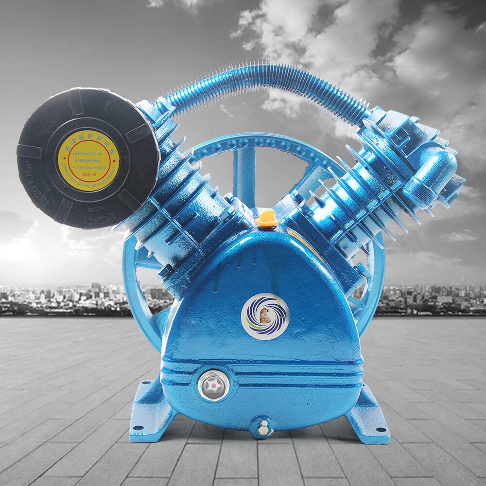 5.5HP V Style Air Compressor Head Pump Motor 175Psi  Twin Cylinder Air Tool New