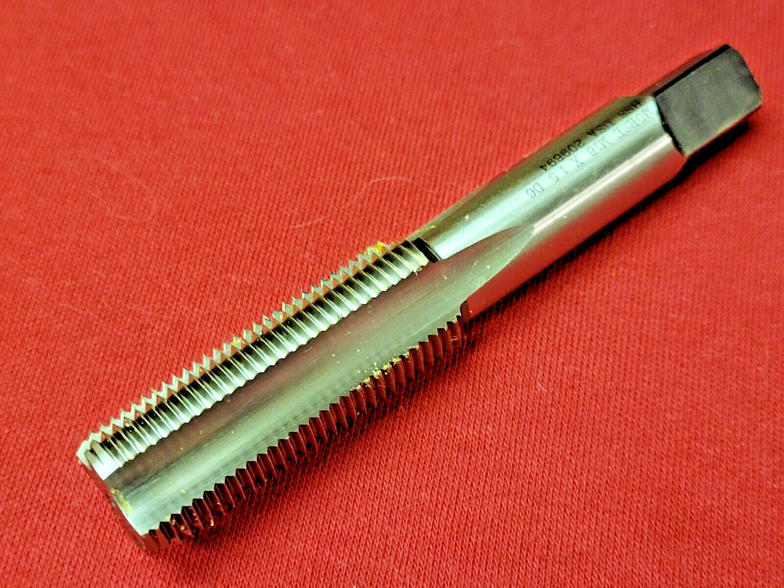 M18 X 1.5 18MM Bottom Hand Tap Morse MT3838125 HSS RH 4 Flute USA D5 Metric