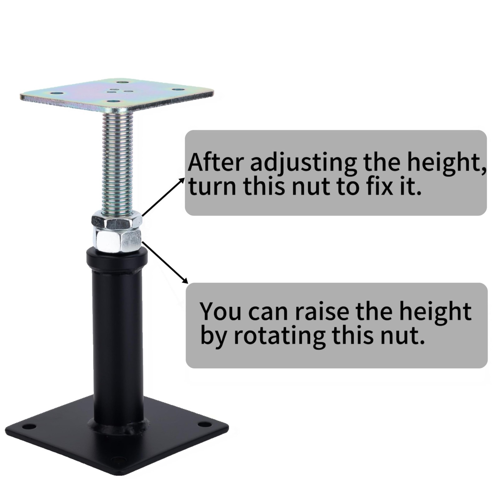2 Pack Adjustable Floor Jack Post, 6’’9’’ Height Range, House Floor Jacks Pos...