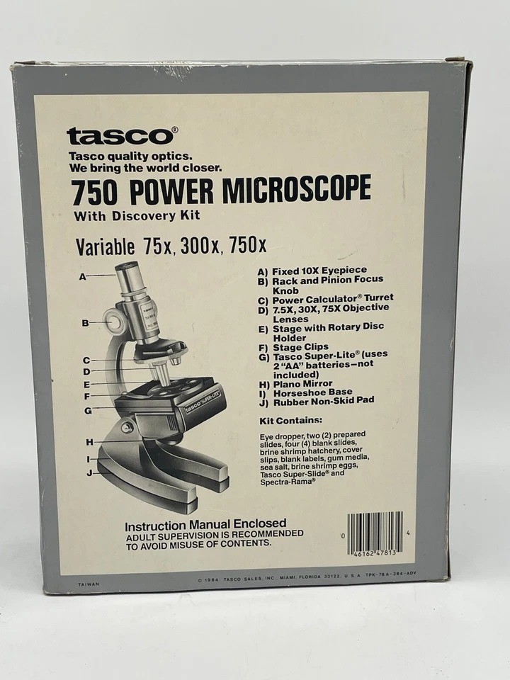 Tasco 750 Power Microscope w/ Discovery Kit