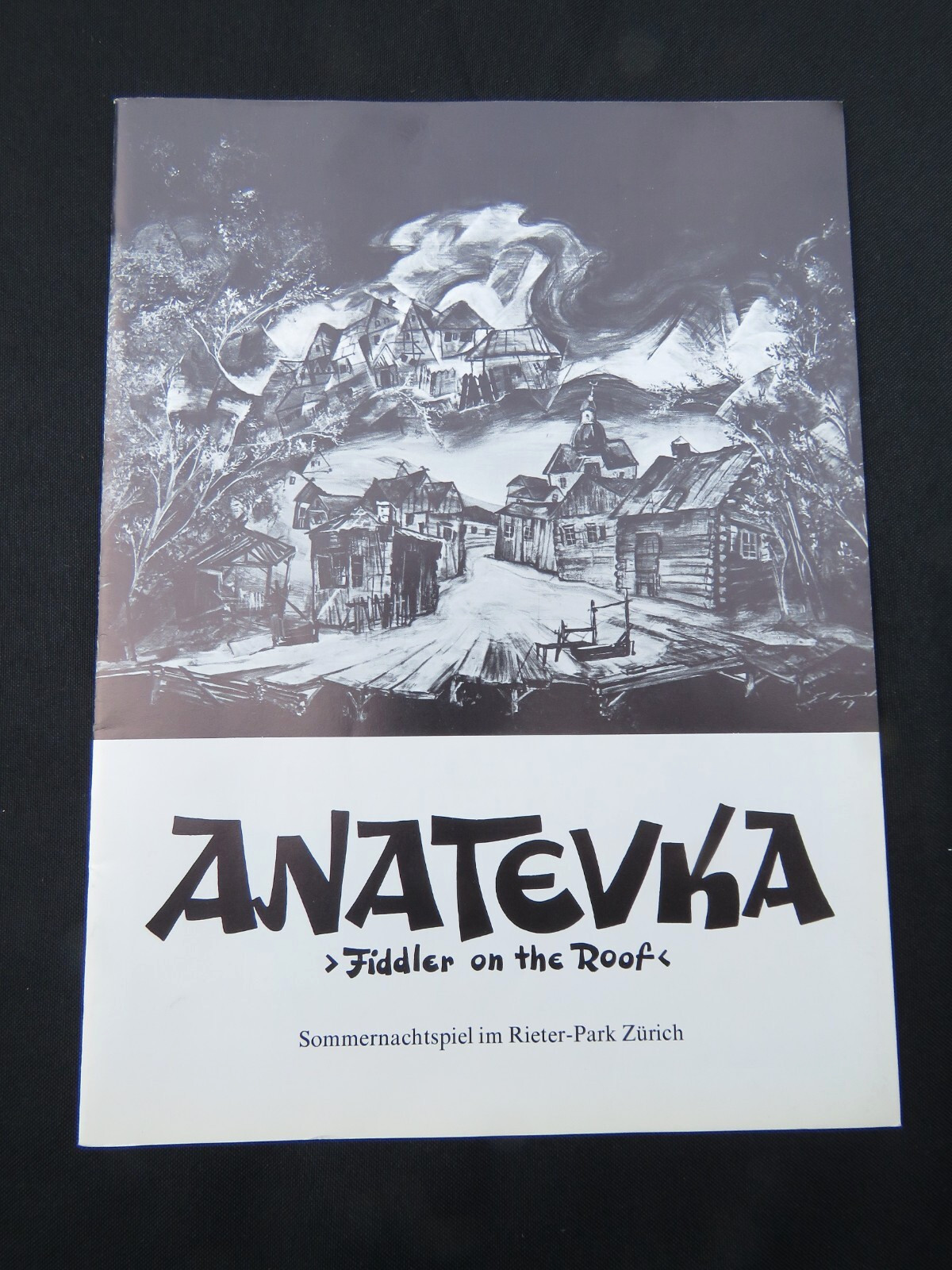 Anatevka - German Fiddler on The Roof  Theater Play Program 1969 Rare