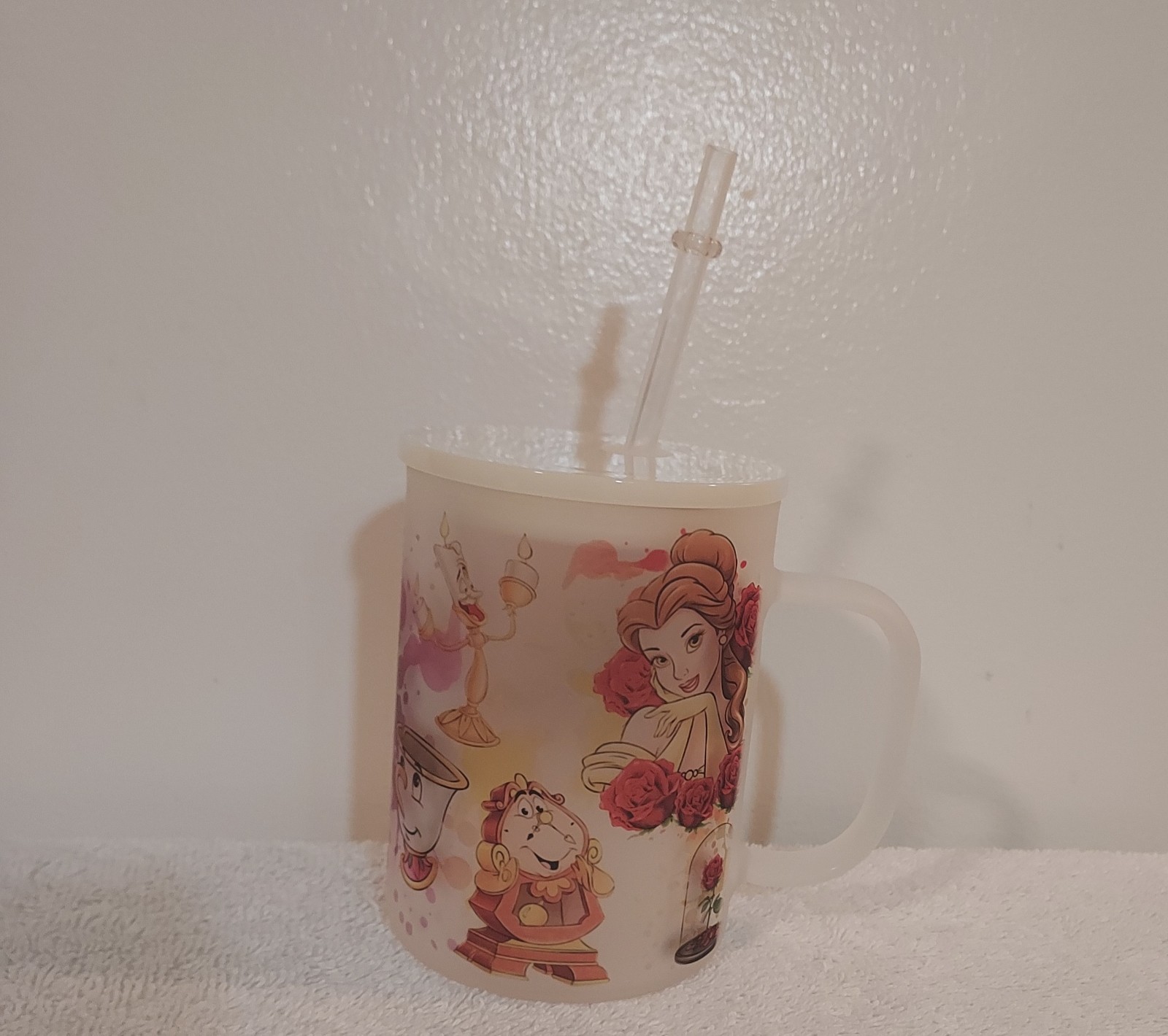 Disney's Beauty And The Beast Mug With Straw