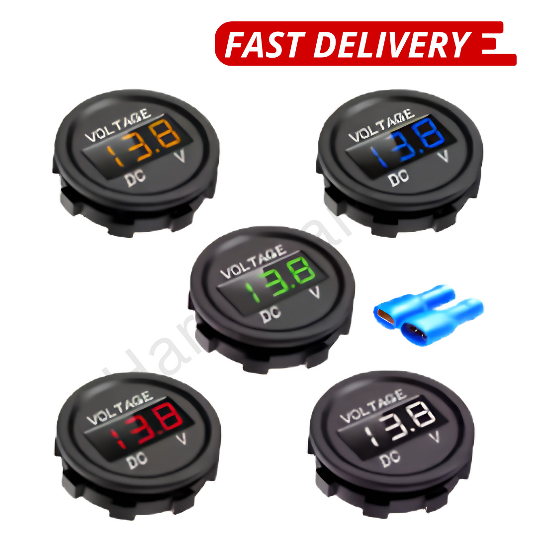 DC 5V-48V Mini Waterproof Digital Voltmeter Tester LED Display Voltmeter For Car