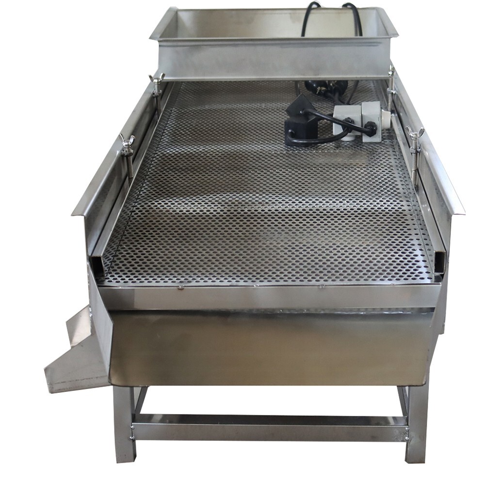 Single Layer 4mm Stainless Steel Linear Vibrating Screen 110V Screen Shaker