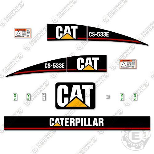 Fits Caterpillar CS-533E Decal Kit - 7 YEAR OUTDOOR 3M VINYL!