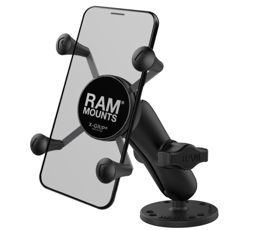 RAM-B-138-UN7U RAM Mounts Small X-Grip® Phone Mount with Drill-Down Base