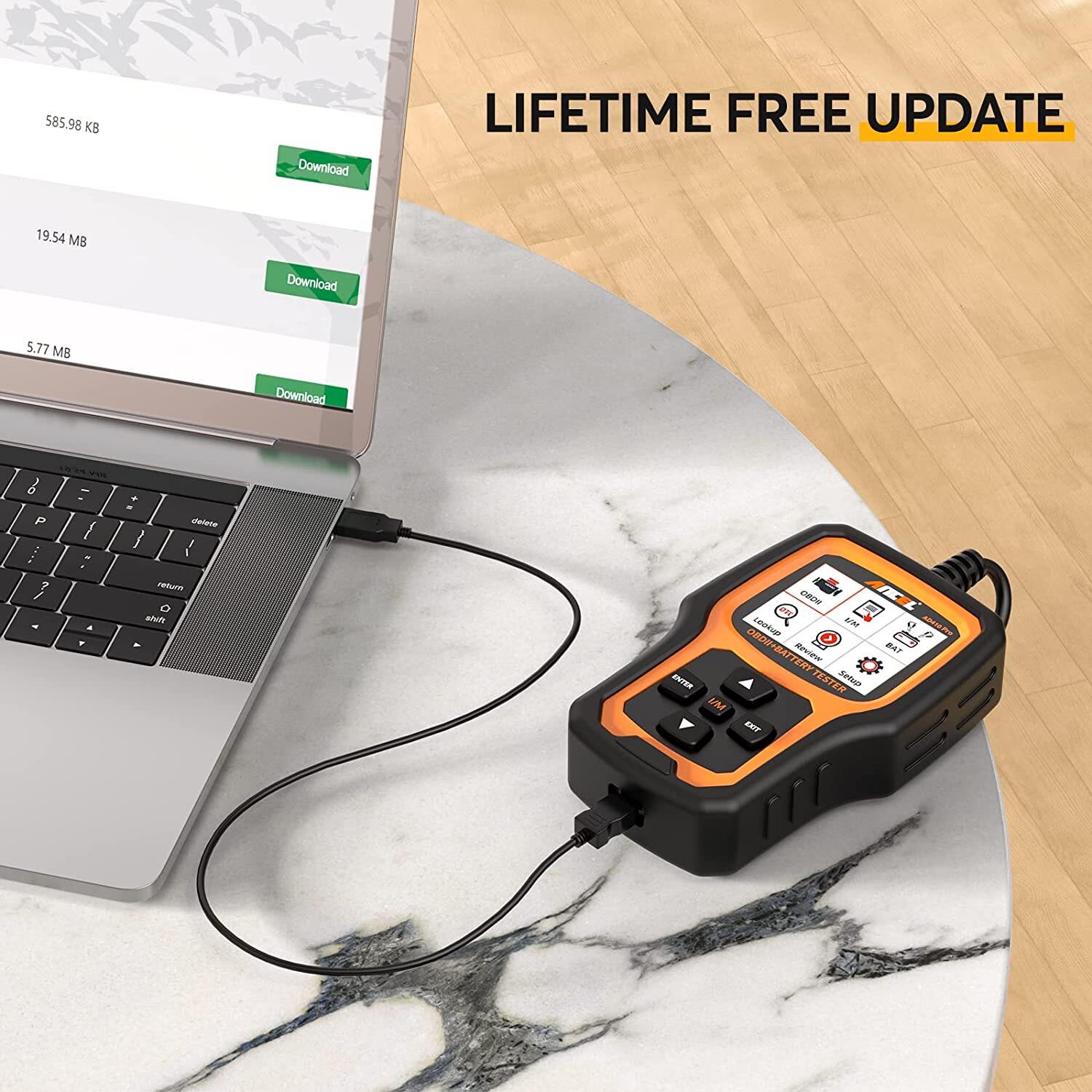 ANCEL AD410 OBD2 Code Reader Car Scanner Turn Engine Light Off Diagnostic Tool