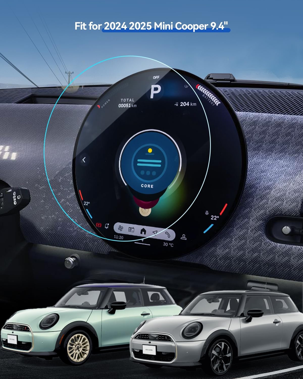 LANTU 2026 Mini Cooper Screen Protector for 2024 2025 2026