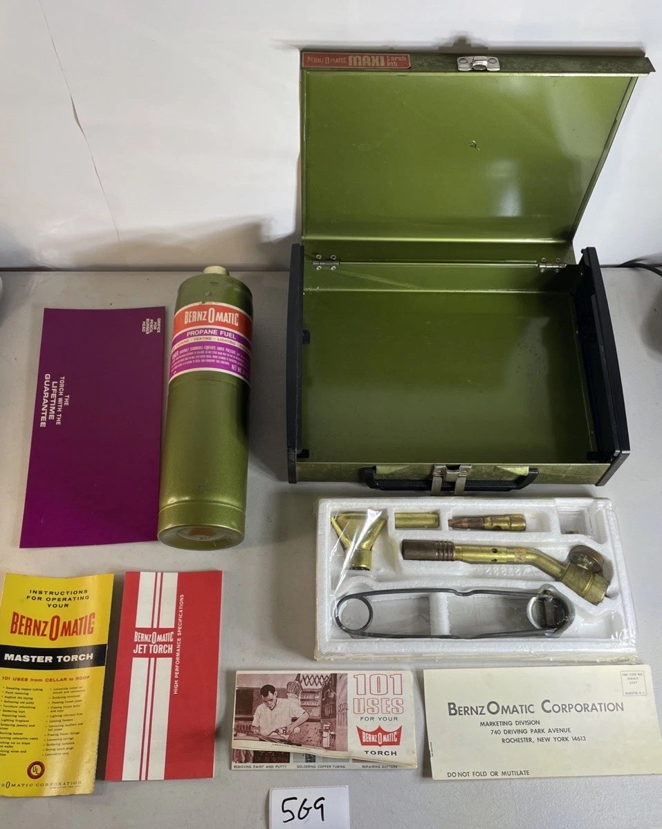 Bernz O Matic Propane Maxi Torch Kit  95th Anniversary Burner TX-27327 JT25M 5G9