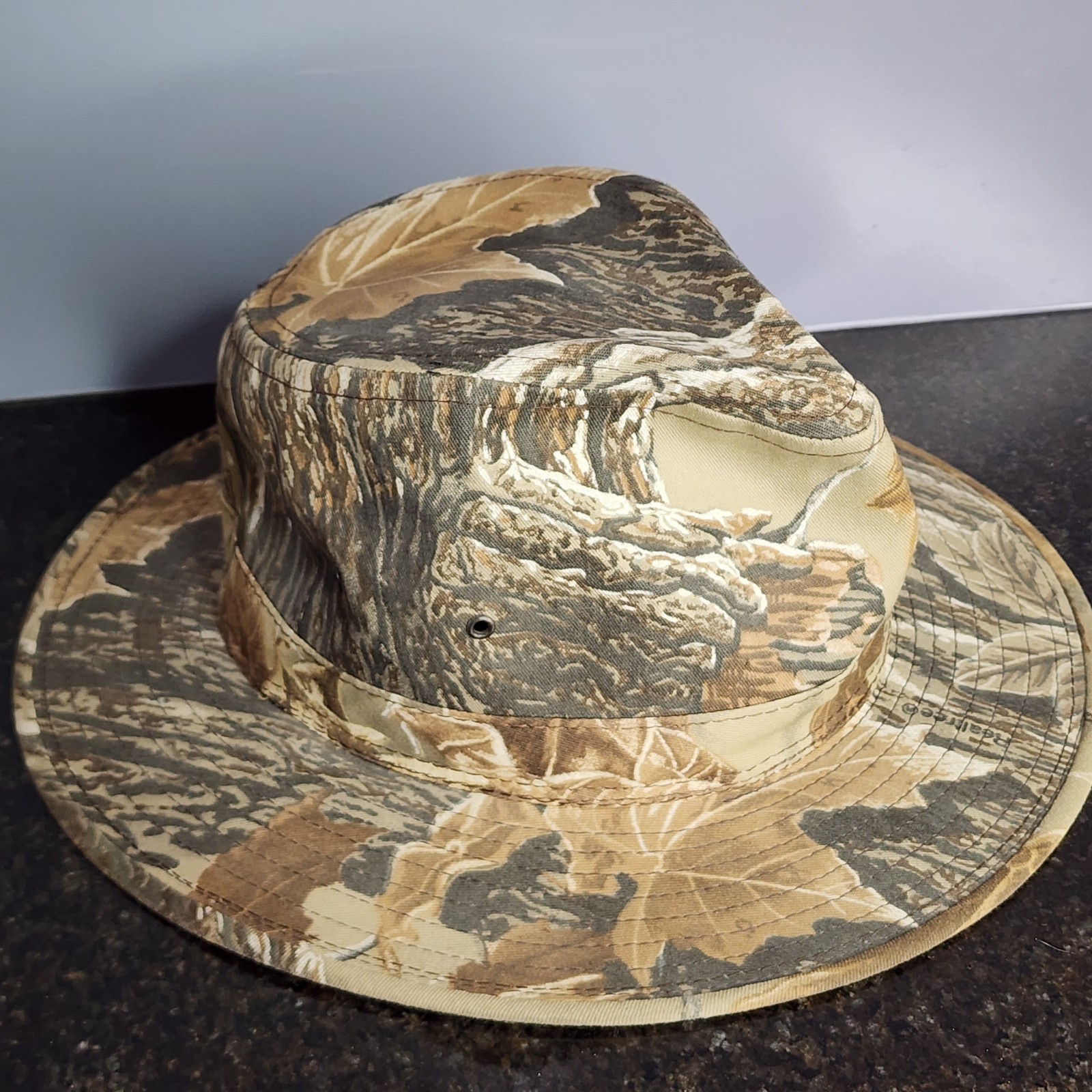 Vintage Realtree Advantage Camo Fedora Hat Safari Outback Hunting Mens Large USA