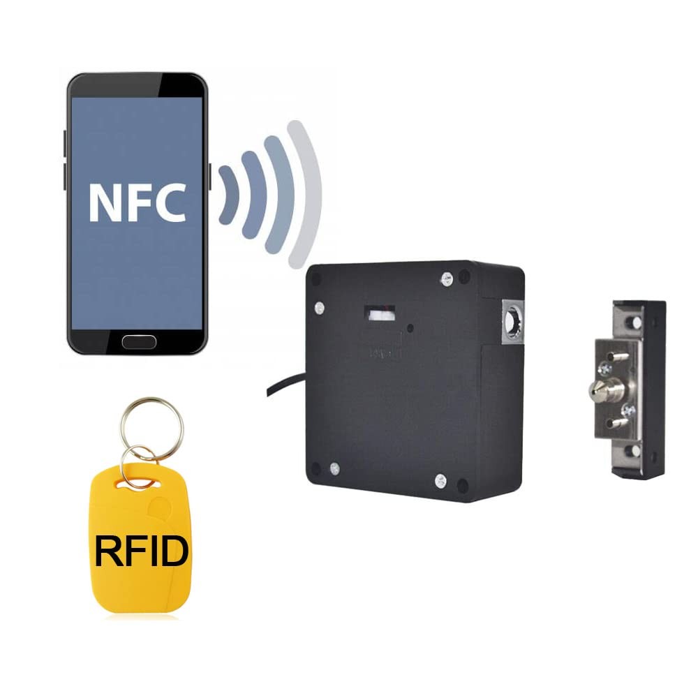 Tokatuker Invisible Cabinet Lock, Hidden Nfc Lock Diy Rfid Latch With