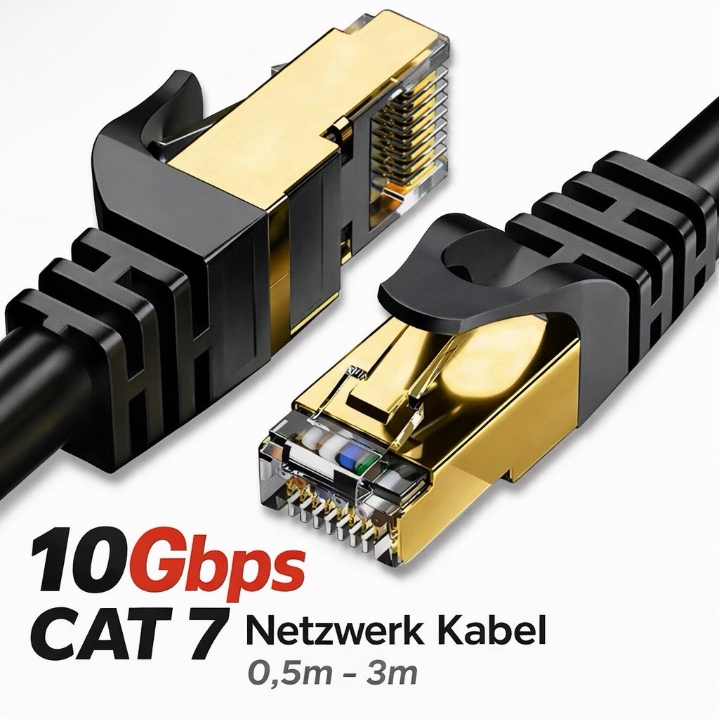 LAN DSL Network Cable Network CAT 7 CAT.7 Patch Lead Ethernet 0.5m - 3m RJ45