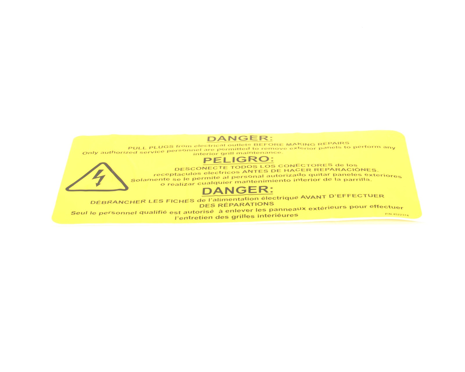 Garland Label, Pull Plugs 4522374 - Genuine OEM Replacement Part